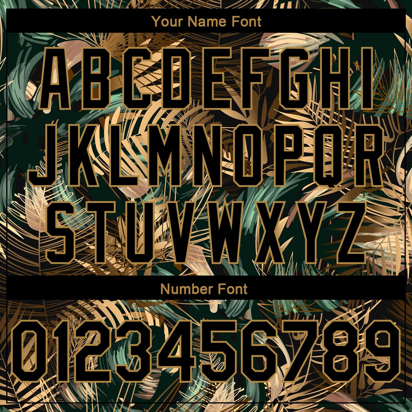 Custom Black Old Gold 3D Pattern Tropical Hawaii Palm Leaves Authentic Basketball Jersey - Sky-Custom