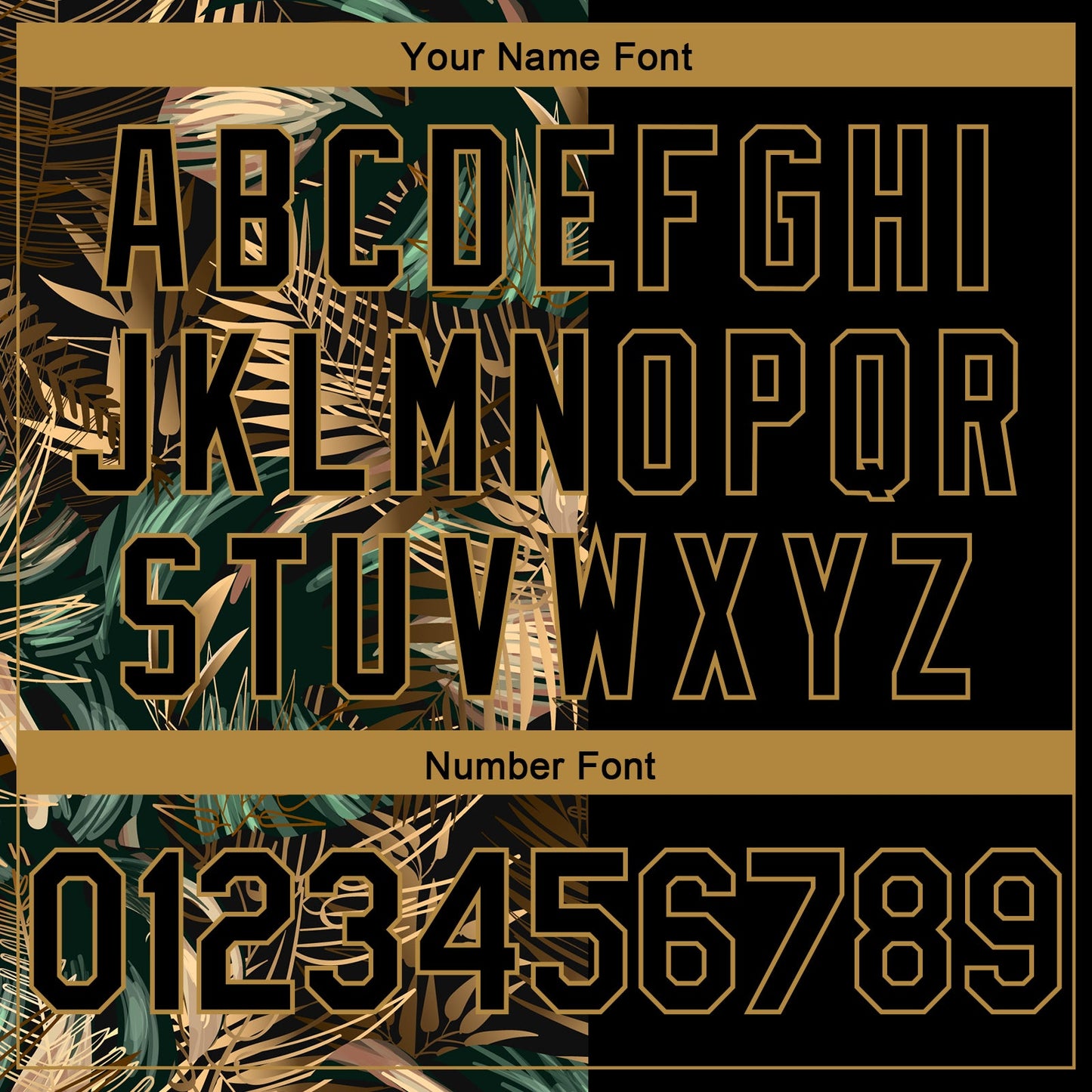 Custom Black Old Gold 3D Pattern Tropical Hawaii Palm Leaves Authentic Basketball Jersey - Sky-Custom