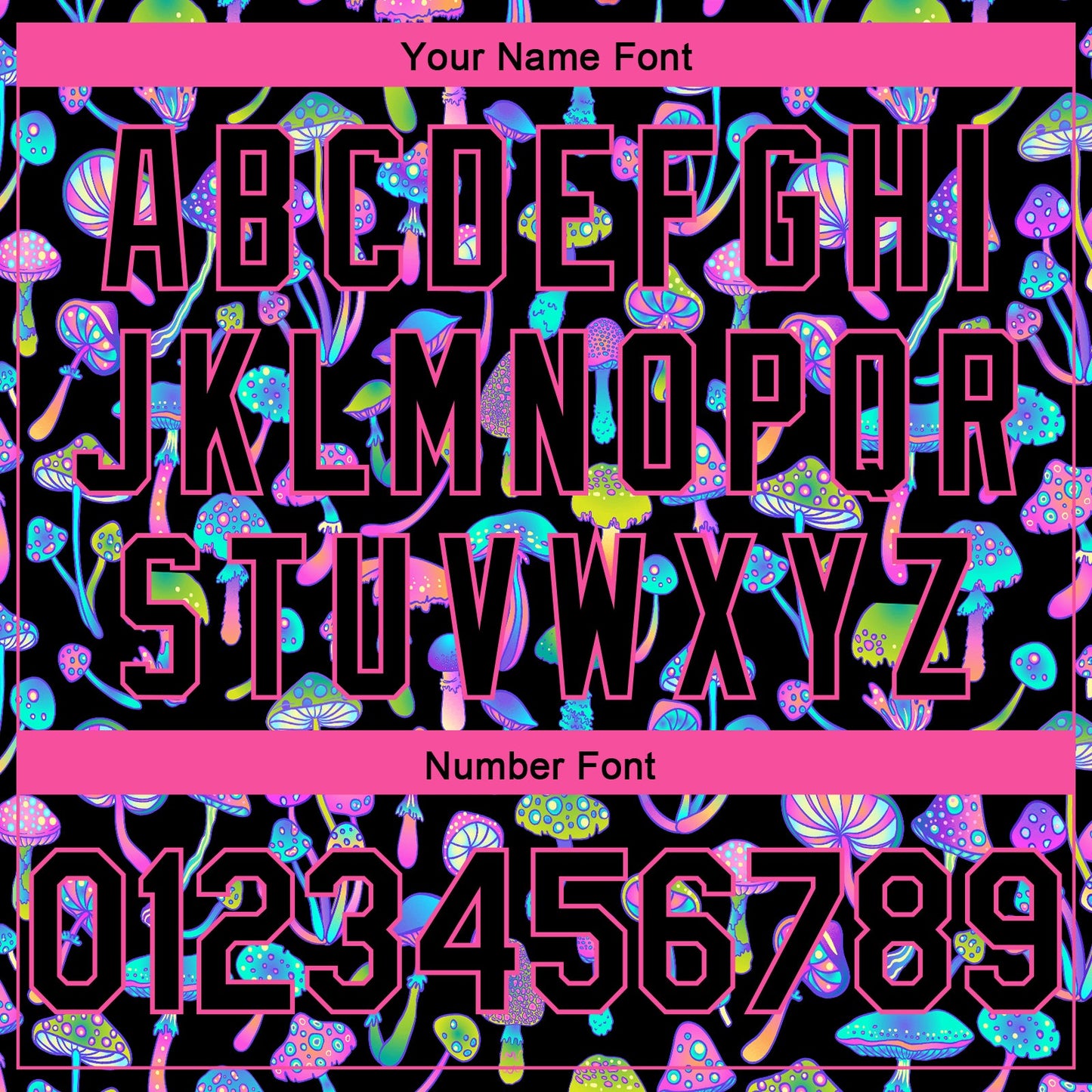 Custom Black Pink 3D Pattern Design Magic Mushrooms Psychedelic Hallucination Authentic Basketball Jersey - Sky-Custom