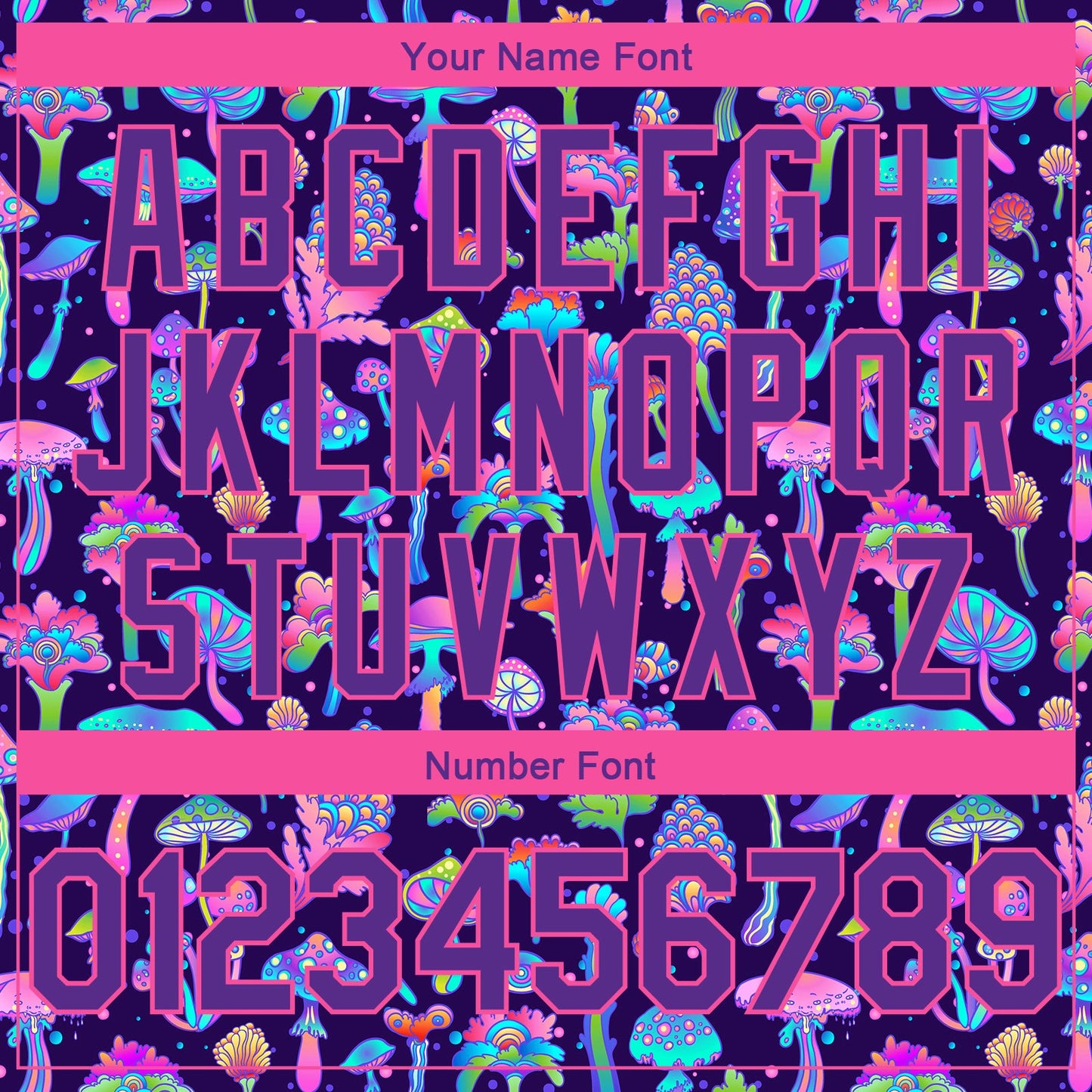 Custom Purple Pink 3D Pattern Design Flowers And Mushrooms Psychedelic Hallucination Authentic Basketball Jersey - Sky-Custom