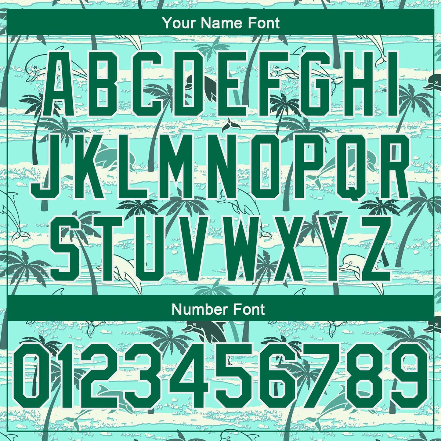 Custom Teal Kelly Green-White 3D Pattern Tropical Hawaii Palm Trees Authentic Basketball Jersey - Sky-Custom