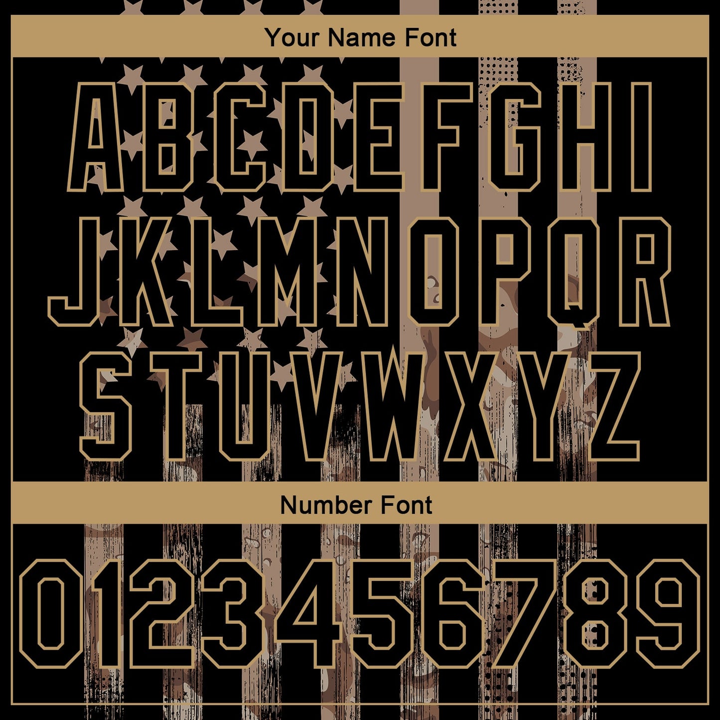 Custom Camo Black-Old Gold 3D American Flag Fashion Authentic Salute To Service Basketball Jersey - Sky-Custom