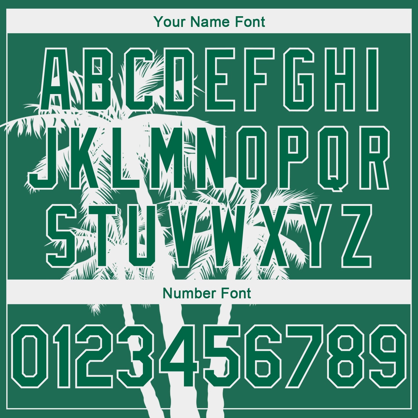 Custom Kelly Green White 3D Pattern Tropical Hawaii Coconut Trees Authentic Basketball Jersey - Sky-Custom