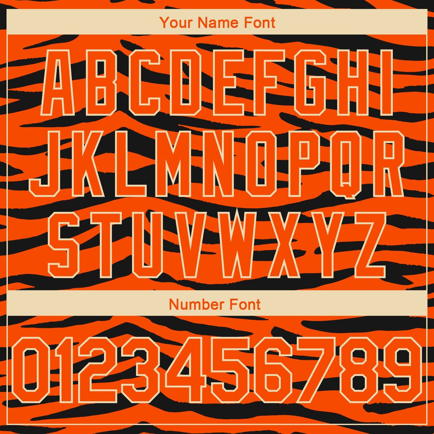 Custom Orange Cream 3D Pattern Design Tiger Print Authentic Basketball Jersey - Sky-Custom