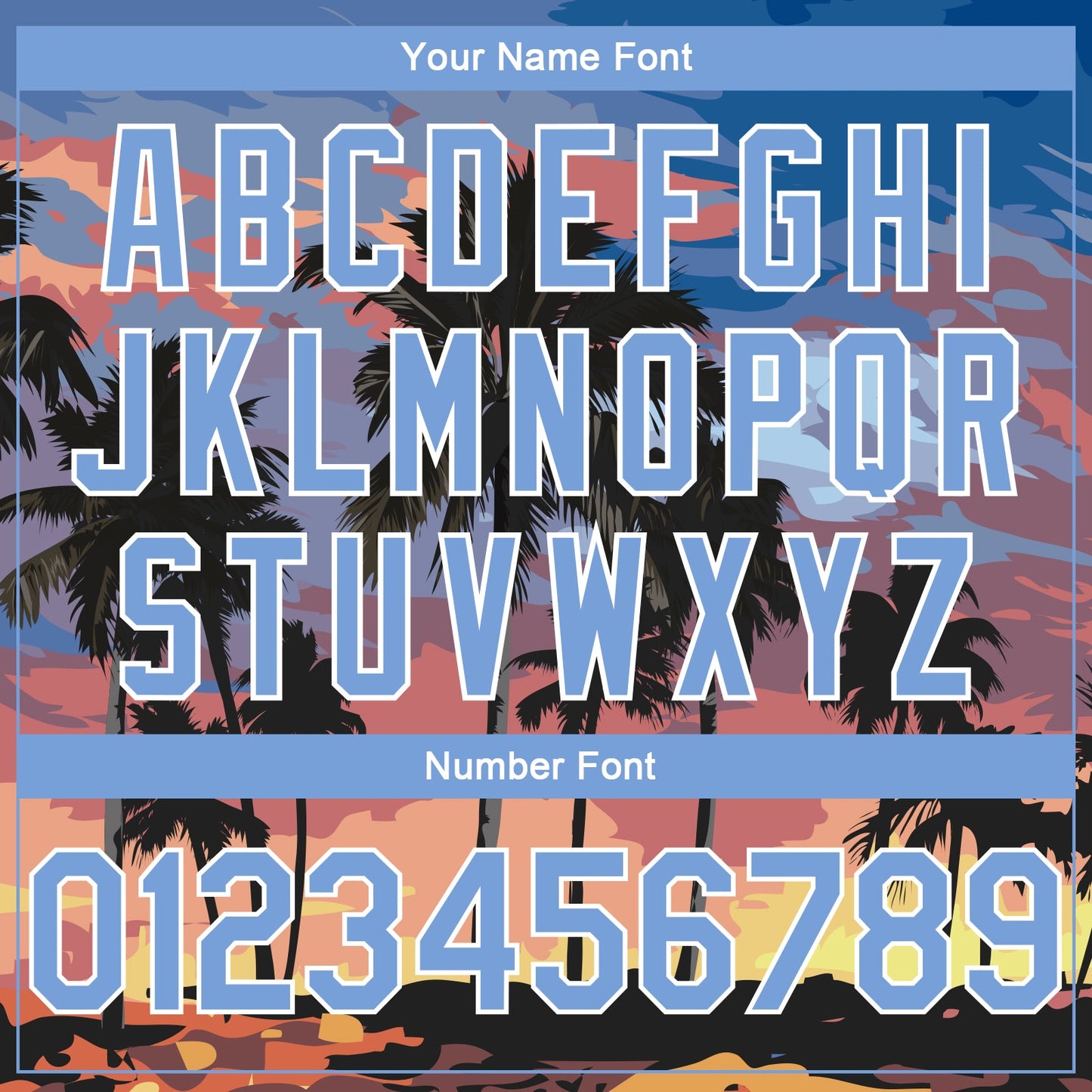 Custom Light Blue White 3D Pattern Tropical Hawaii Palm Trees Authentic Basketball Jersey - Sky-Custom