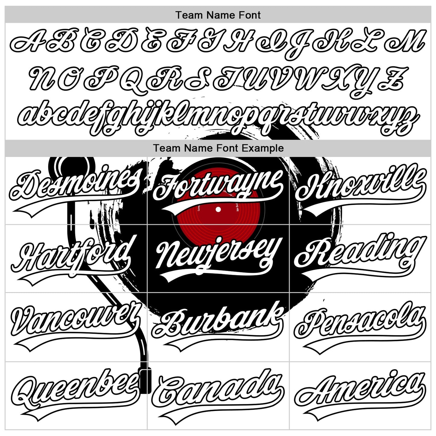 Custom White Black 3D Pattern Design Music Festival Vintage Vinyl Record Authentic Baseball Jersey - Sky-Custom
