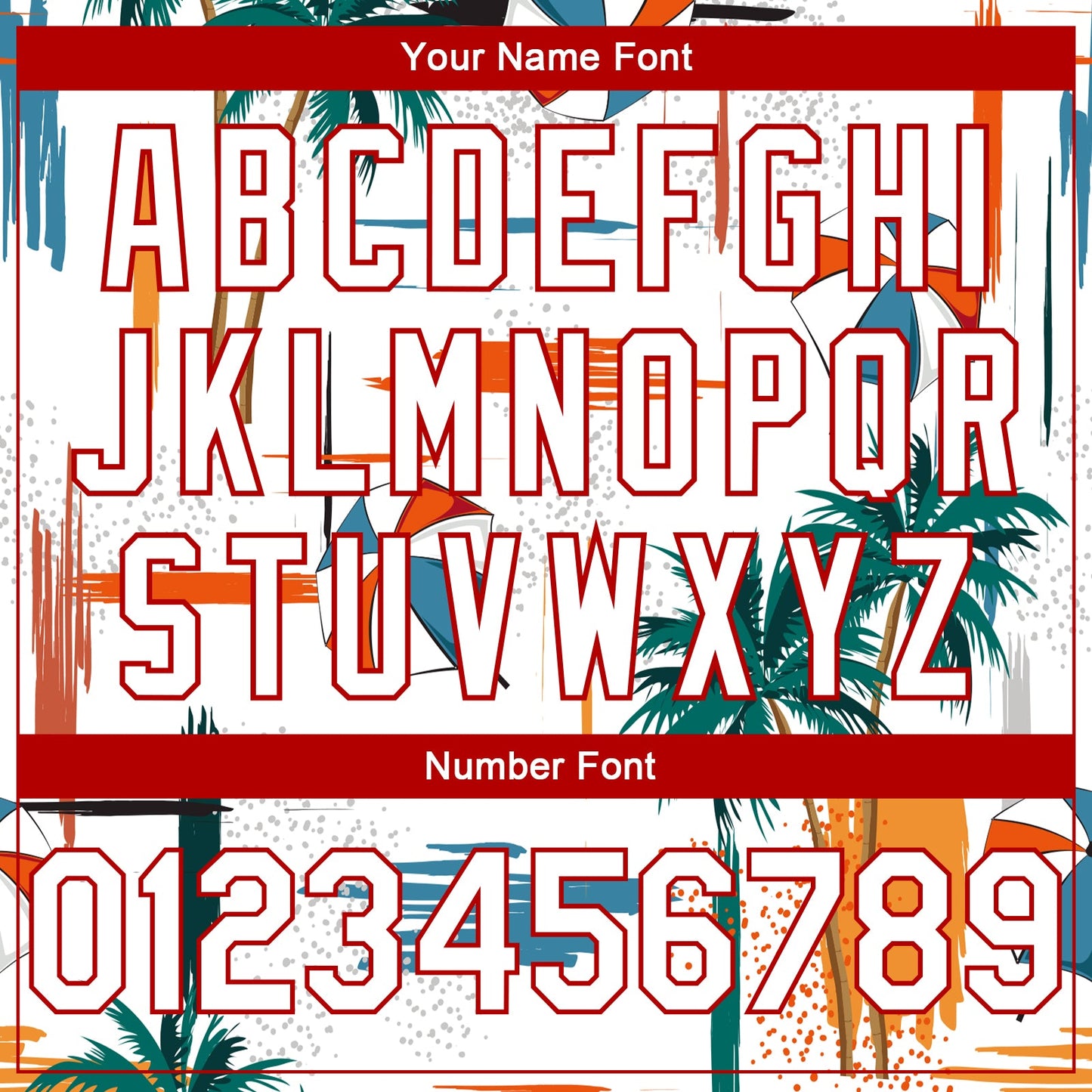 Custom White Red 3D Pattern Tropical Beach Hawaii Palm Trees Authentic Basketball Jersey - Sky-Custom