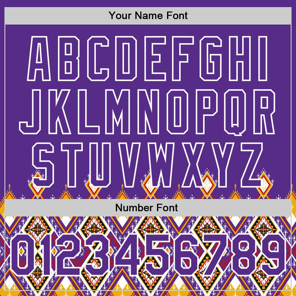 Custom Purple White 3D Pattern Design Traditional African Ethnic Style Authentic Baseball Jersey - Sky-Custom