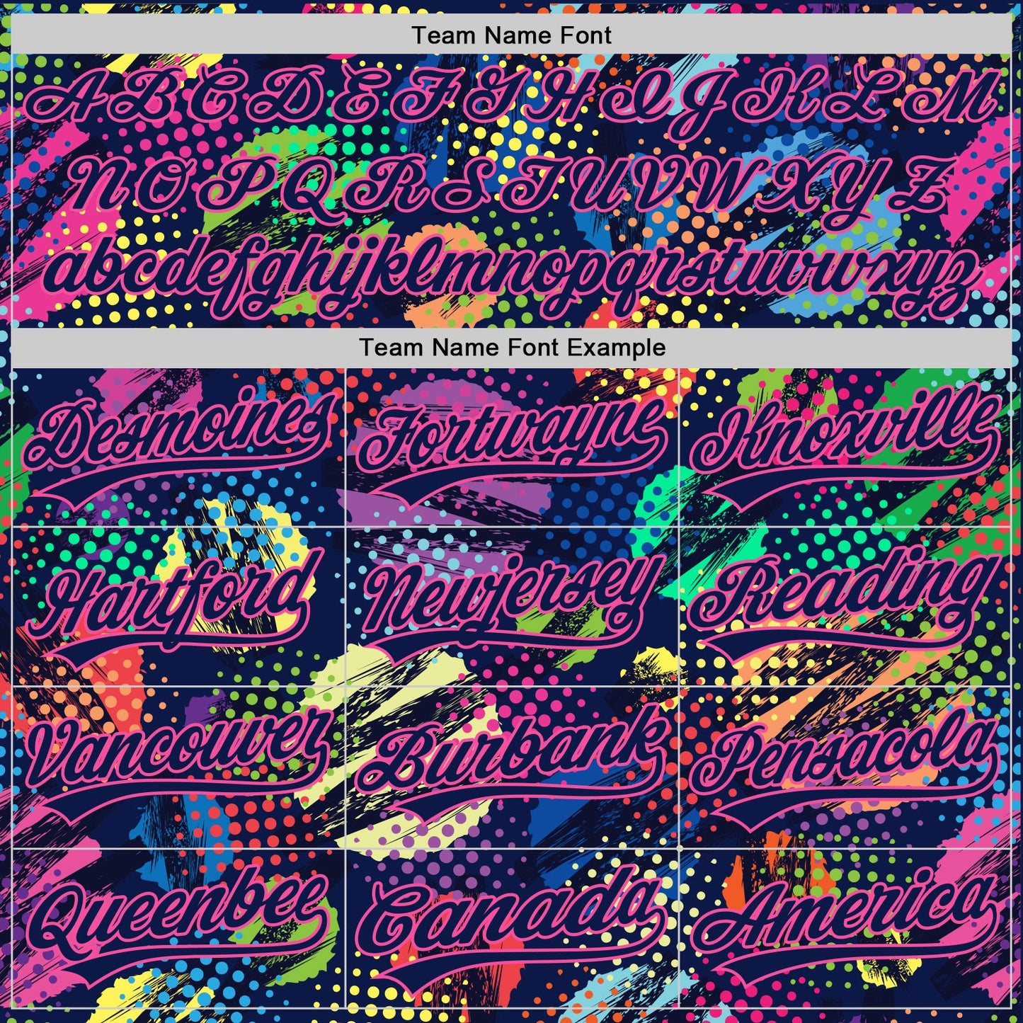 Custom Navy Pink 3D Pattern Design Abstract Halftone Circles Zigzag Style Authentic Baseball Jersey - Sky-Custom