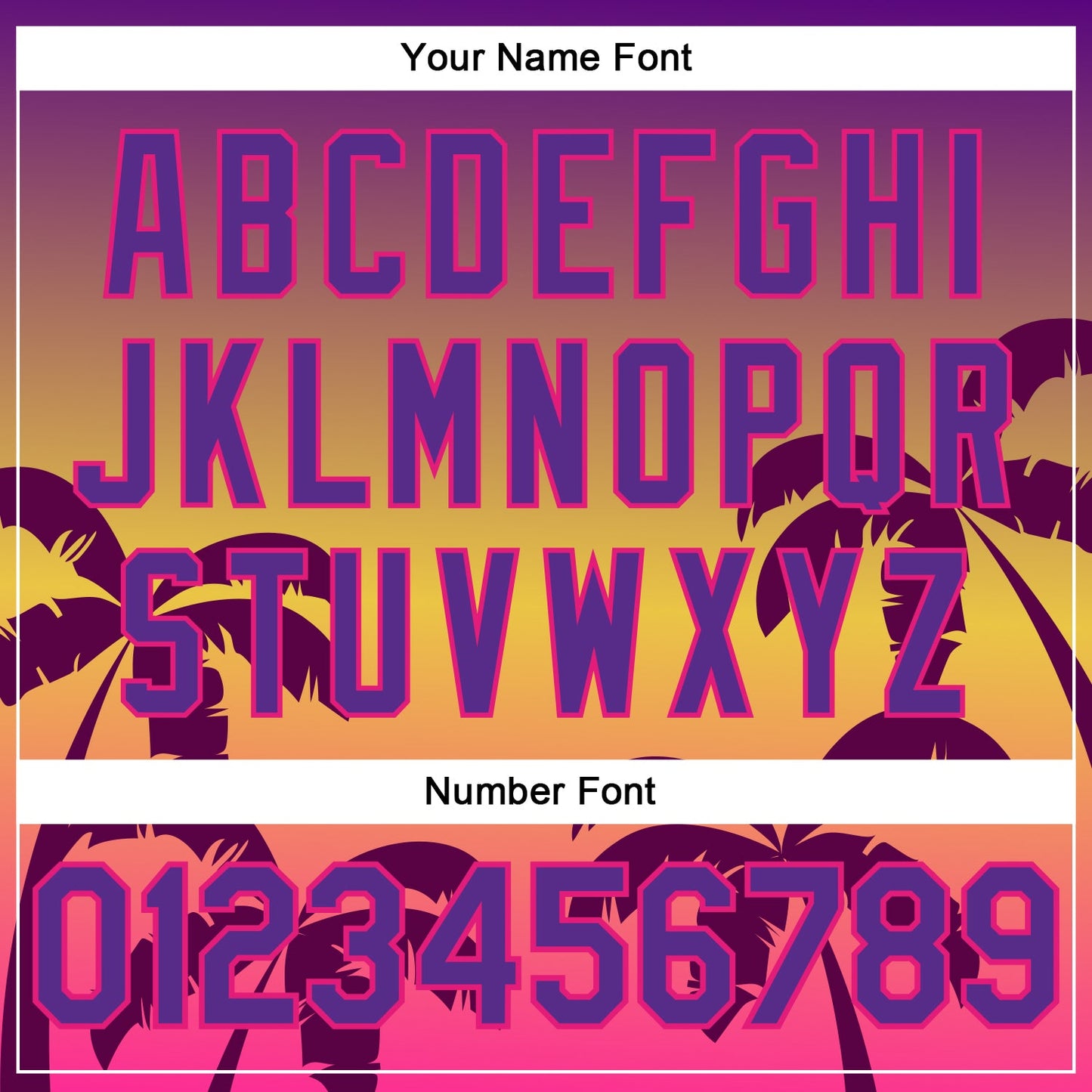 Custom Purple Hot Pink 3D Pattern Design Hawaii Palm Trees Authentic Baseball Jersey - Sky-Custom