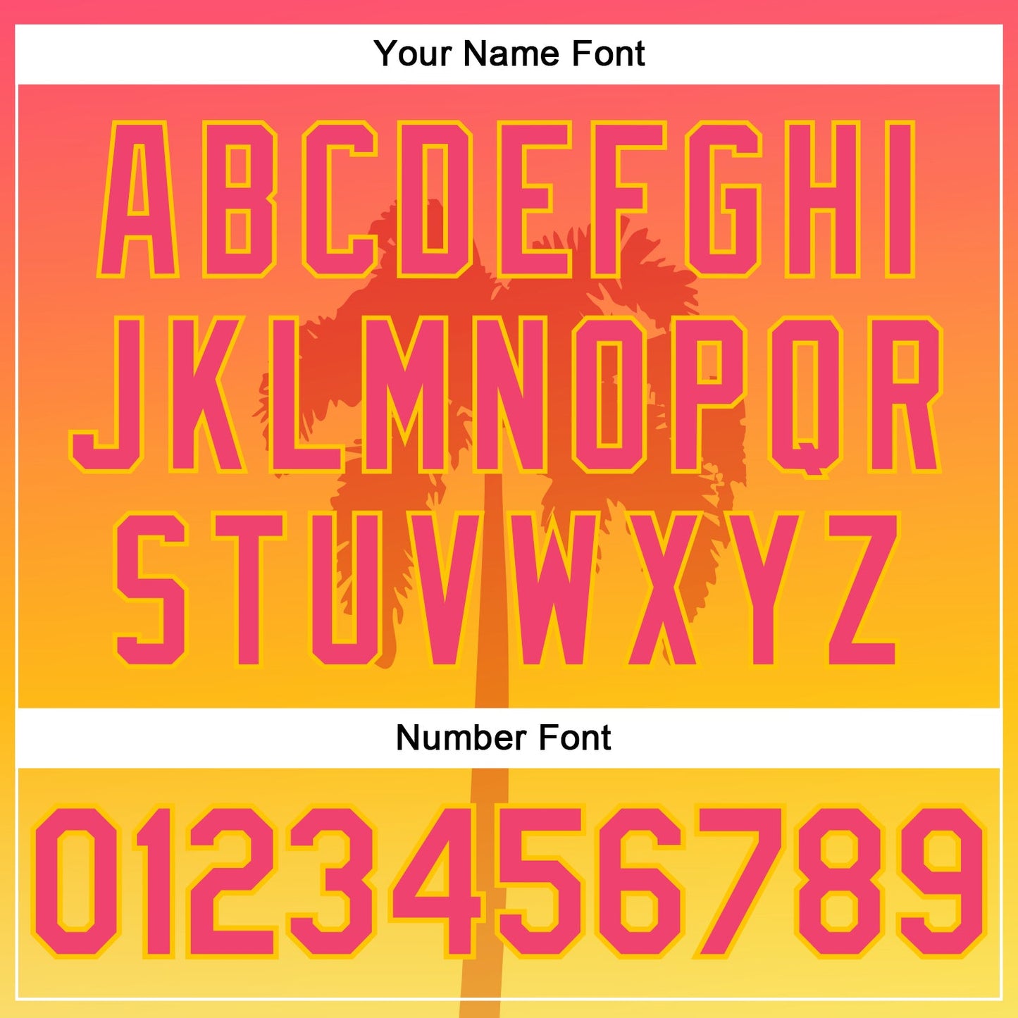 Custom Neon Pink Yellow 3D Pattern Design Hawaii Palm Trees Authentic Baseball Jersey - Sky-Custom