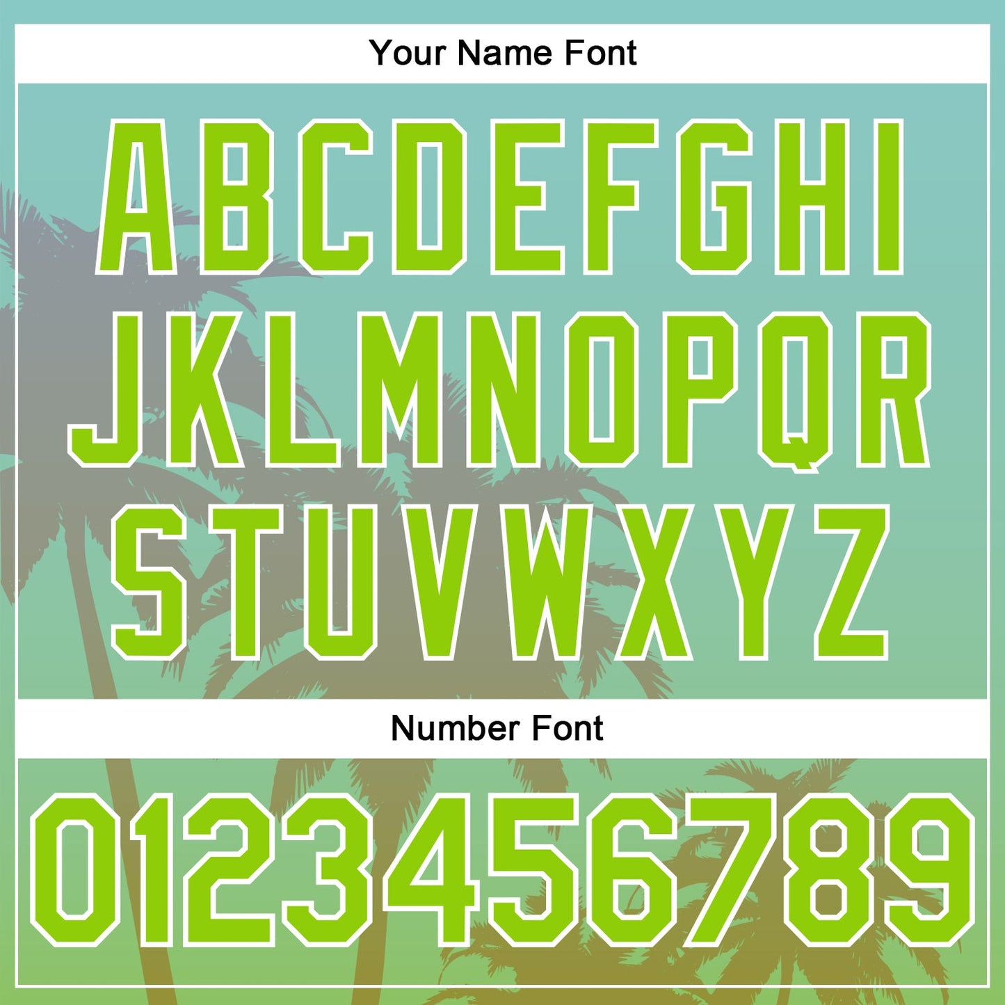 Custom Aqua Neon Green-White 3D Pattern Design Hawaii Palm Trees Authentic Baseball Jersey - Sky-Custom