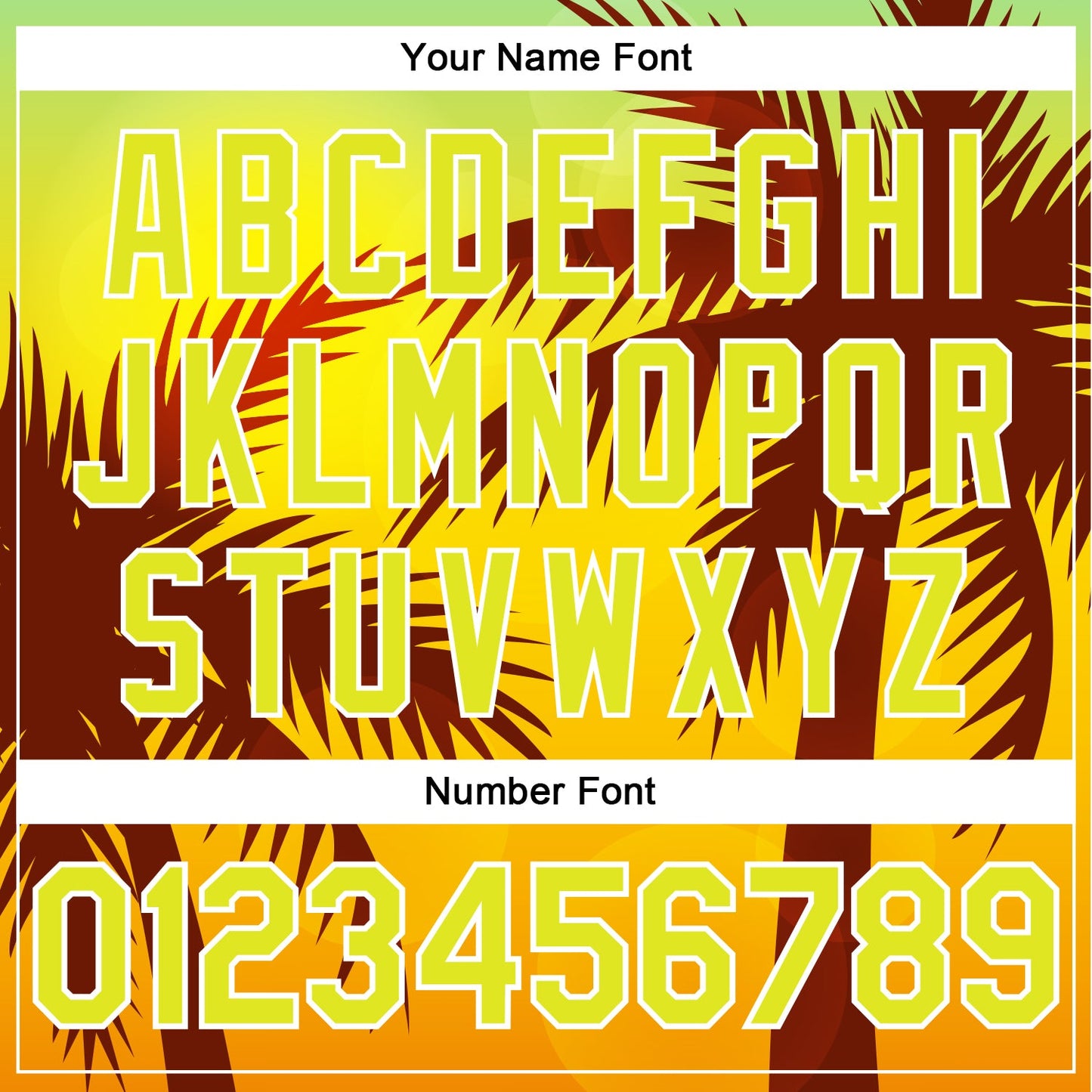 Custom Gold Neon Yellow-White 3D Pattern Design Hawaii Palm Trees Authentic Baseball Jersey - Sky-Custom