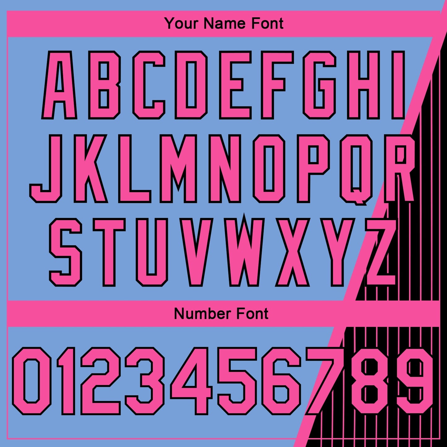 Custom Light Blue Pink-Black Triangle Pinstripes Authentic City Edition Basketball Jersey - Sky-Custom