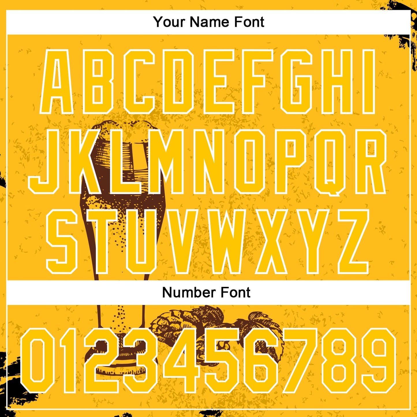 Custom Yellow White 3D Pattern Design Beer Festival Authentic Baseball Jersey - Sky-Custom