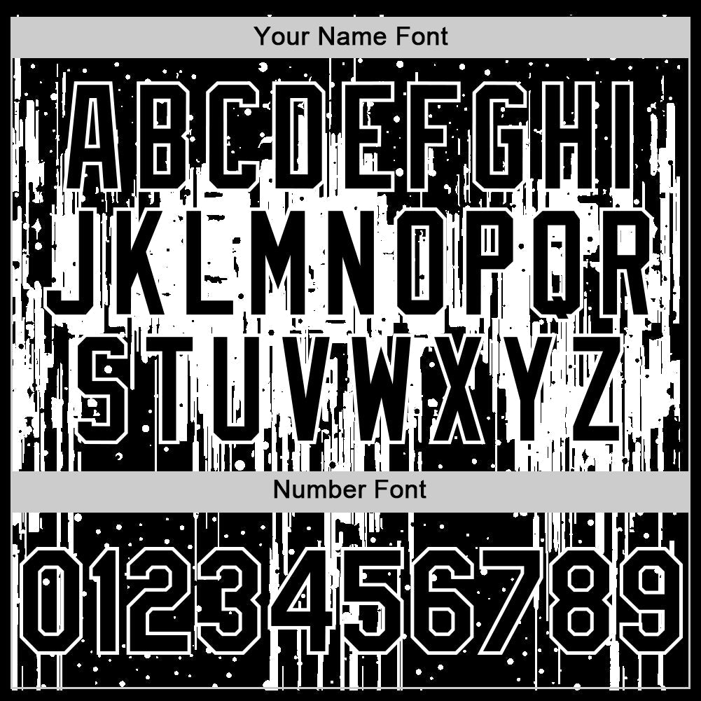 Custom Black White 3D Pattern Design Dripping Splatter Art Authentic Baseball Jersey - Sky-Custom