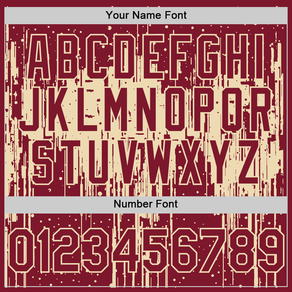 Custom Crimson City Cream 3D Pattern Design Dripping Splatter Art Authentic Baseball Jersey - Sky-Custom