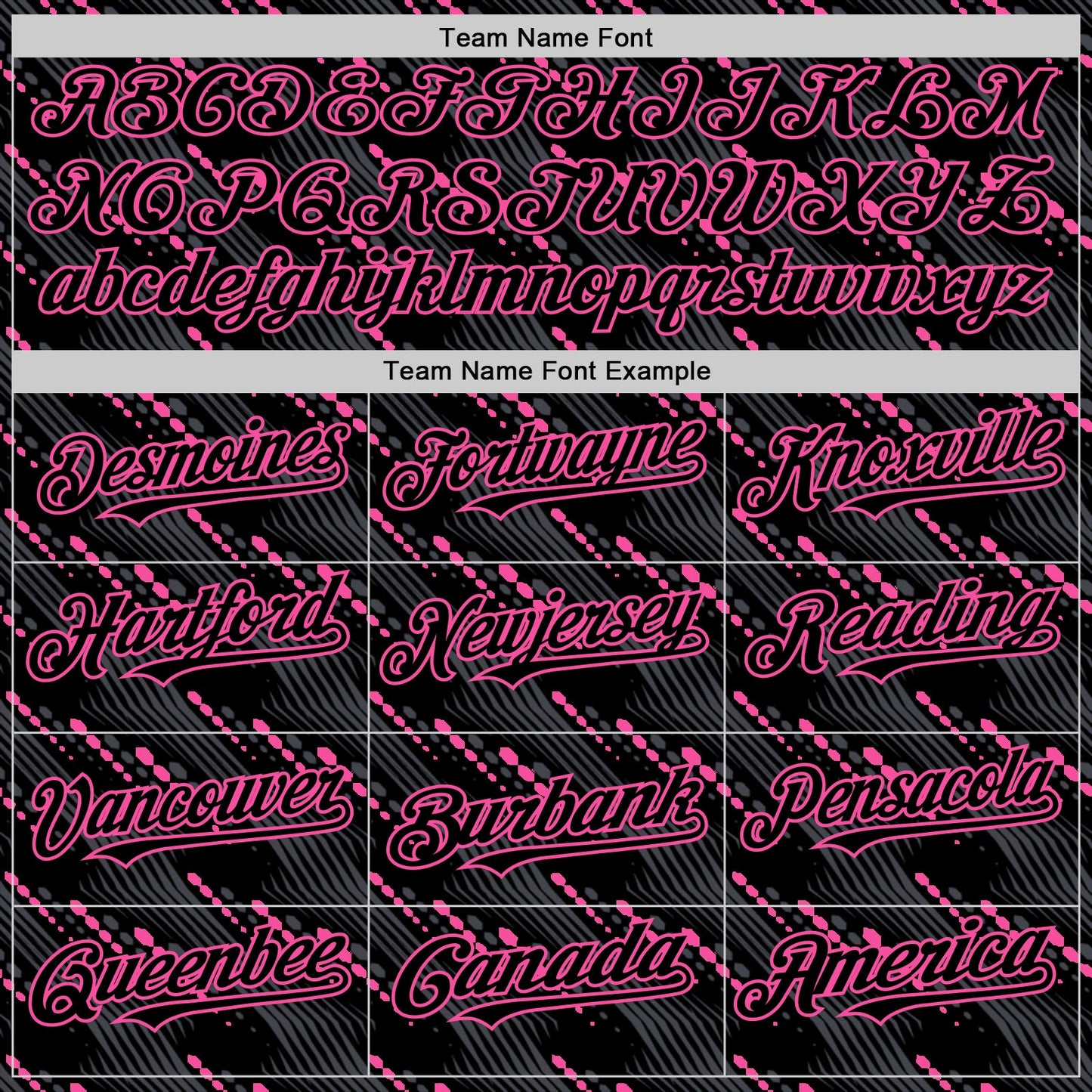 Custom Black Pink 3D Pattern Design Slant Lines Authentic Baseball Jersey - Sky-Custom