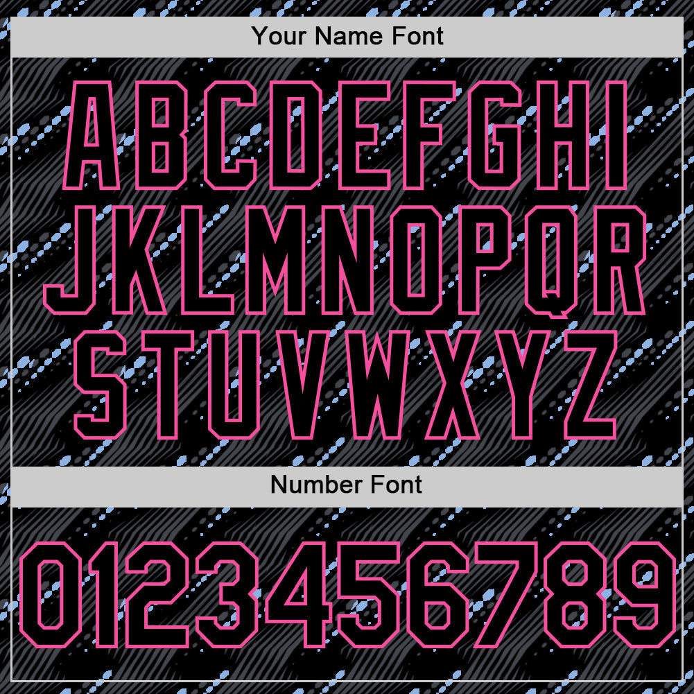 Custom Black Pink 3D Pattern Design Slant Lines Authentic Baseball Jersey - Sky-Custom