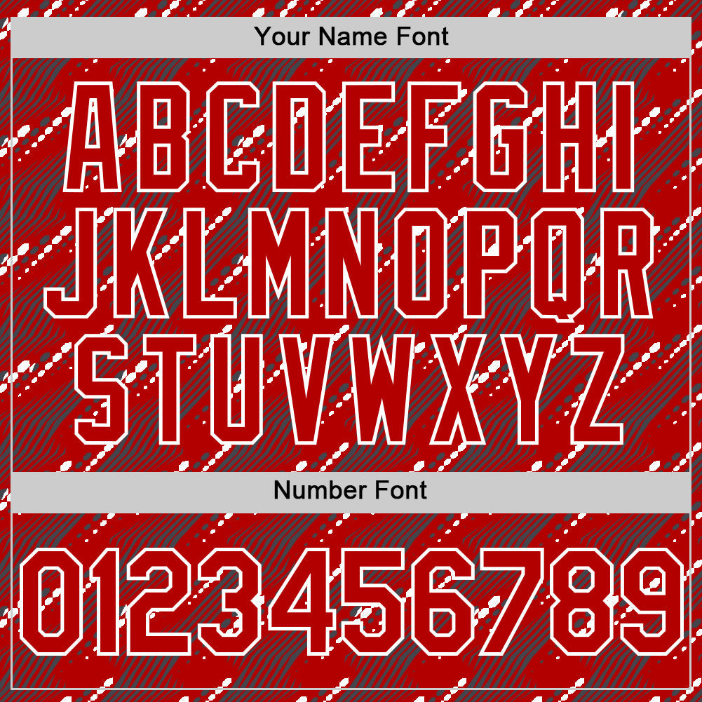 Custom Red White 3D Pattern Design Slant Lines Authentic Baseball Jersey - Sky-Custom