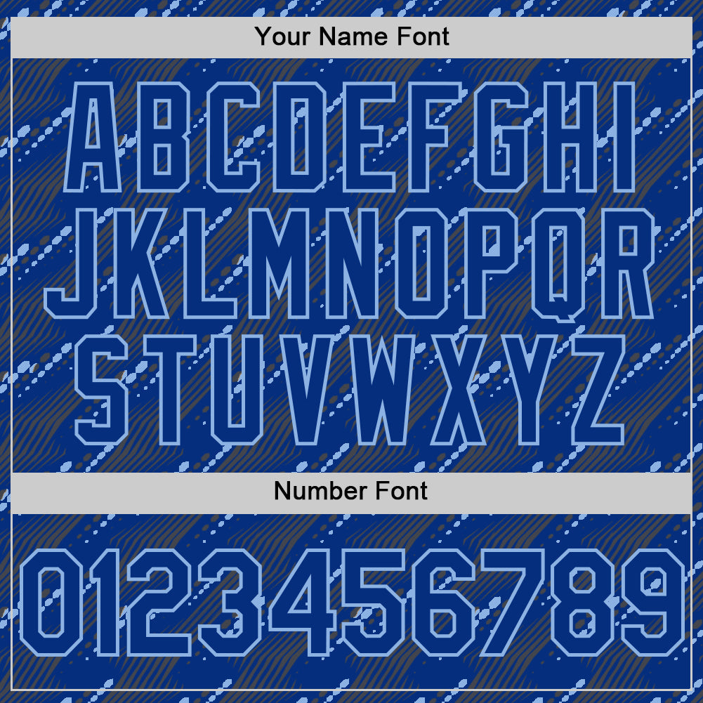Custom Royal Light Blue 3D Pattern Design Slant Lines Authentic Baseball Jersey - Sky-Custom