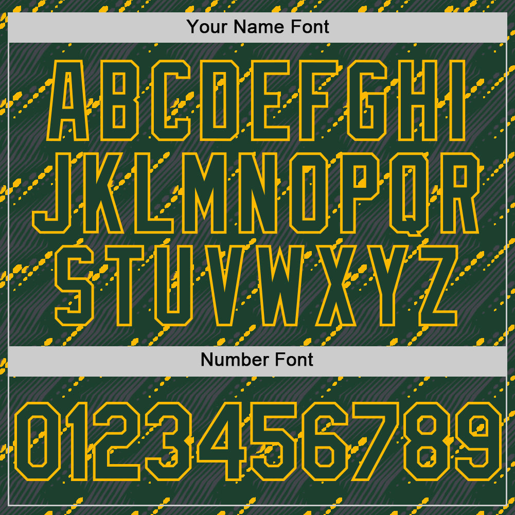 Custom Green Green-Gold 3D Pattern Design Slant Lines Authentic Baseball Jersey - Sky-Custom