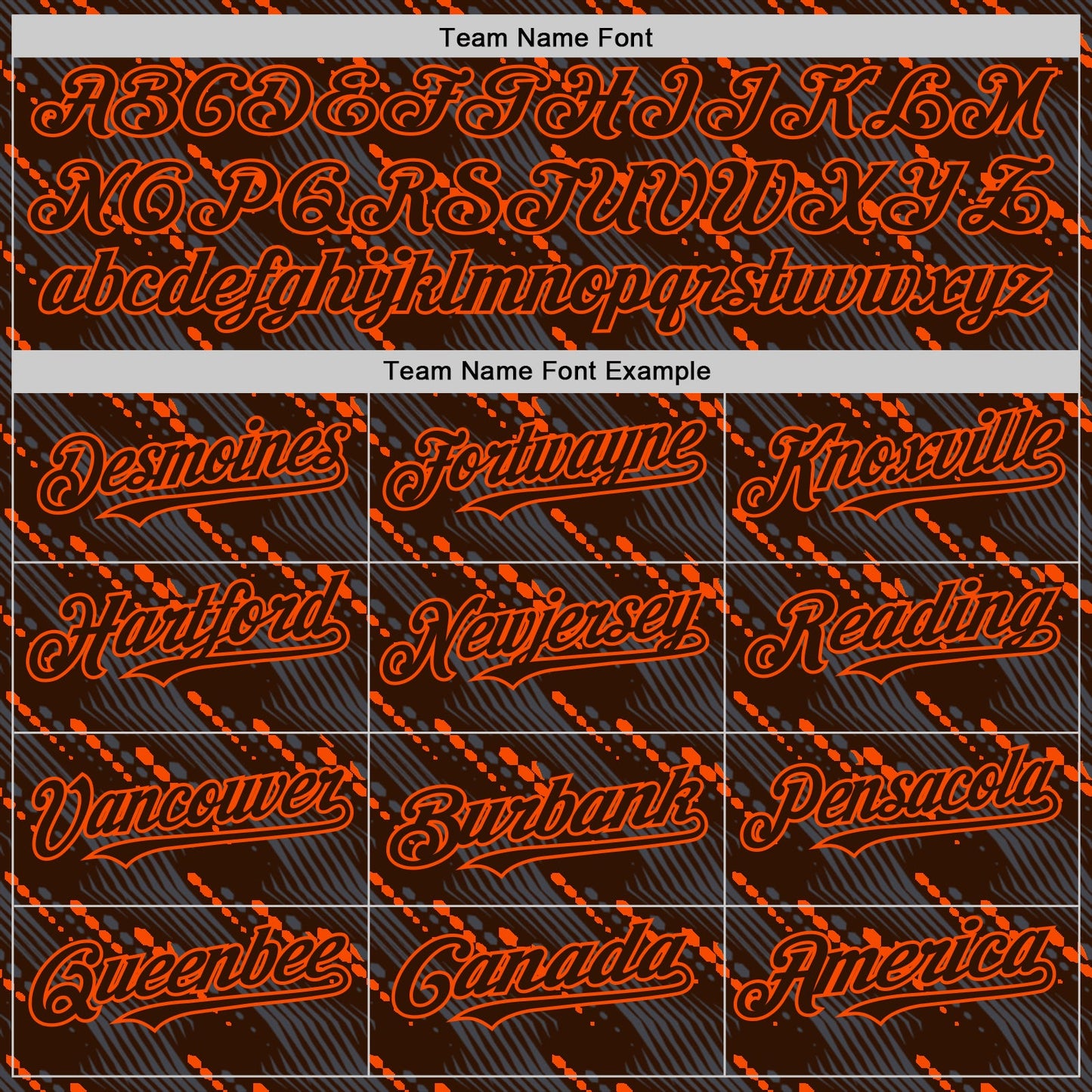 Custom Brown Orange 3D Pattern Design Slant Lines Authentic Baseball Jersey - Sky-Custom