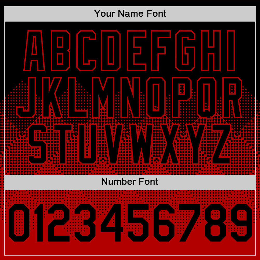 Custom Black Red 3D Pattern Design Gradient Square Shapes Authentic Baseball Jersey - Sky-Custom