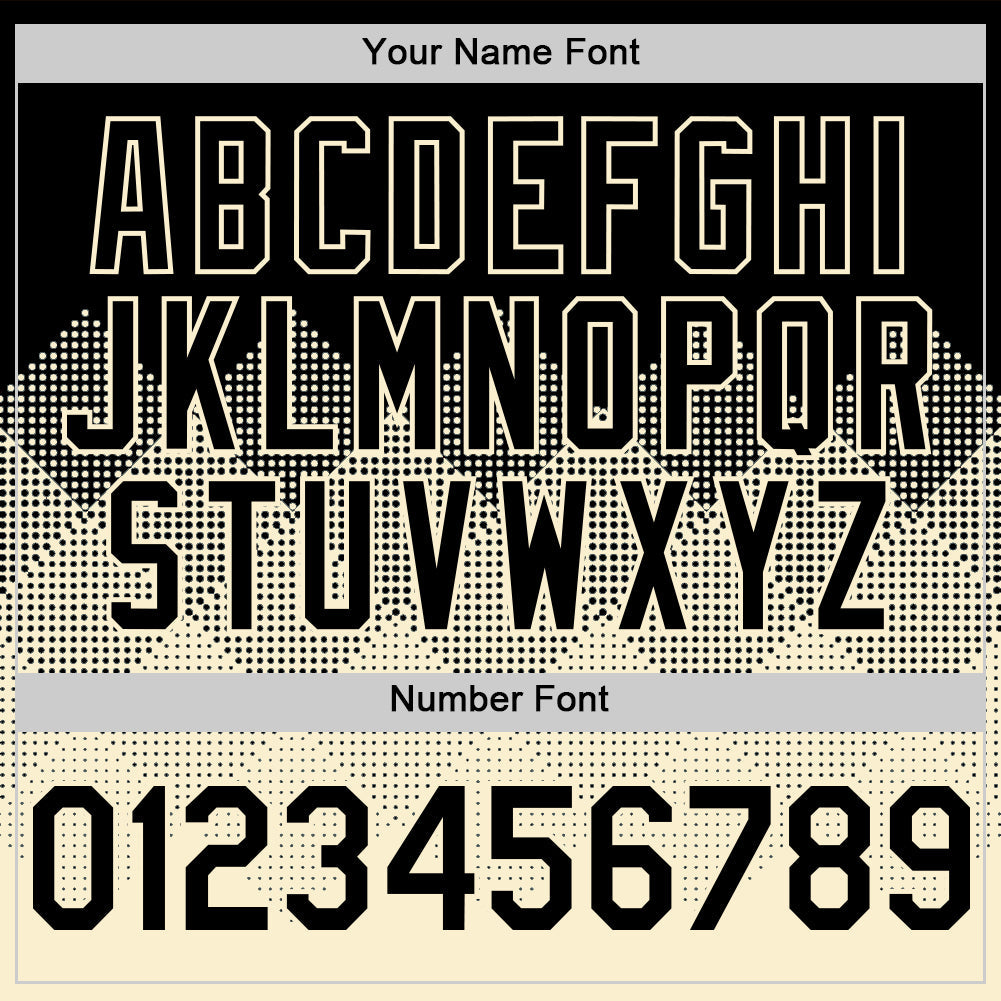 Custom Black Cream 3D Pattern Design Gradient Square Shapes Authentic Baseball Jersey - Sky-Custom