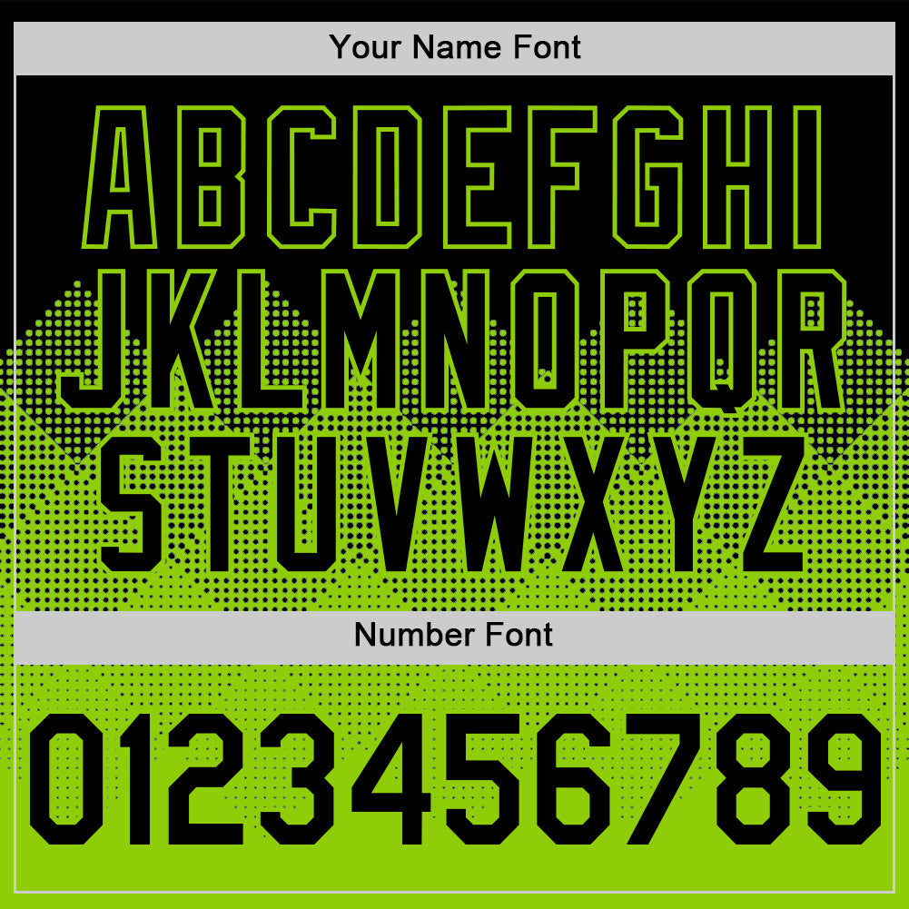 Custom Black Neon Green 3D Pattern Design Gradient Square Shapes Authentic Baseball Jersey - Sky-Custom