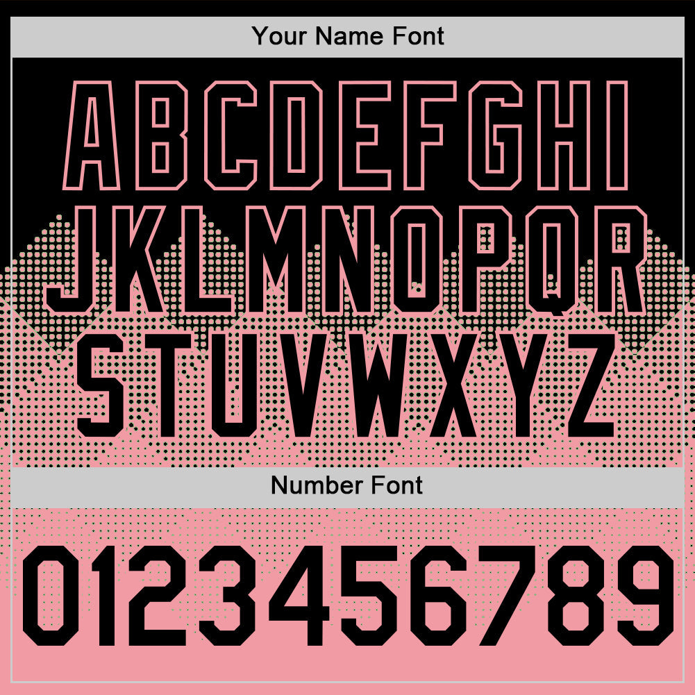 Custom Black Medium Pink 3D Pattern Design Gradient Square Shapes Authentic Baseball Jersey - Sky-Custom