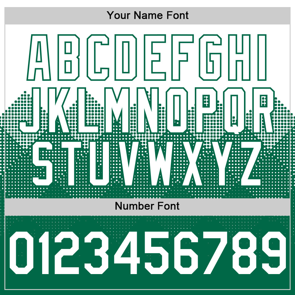 Custom White Kelly Green 3D Pattern Design Gradient Square Shapes Authentic Baseball Jersey - Sky-Custom