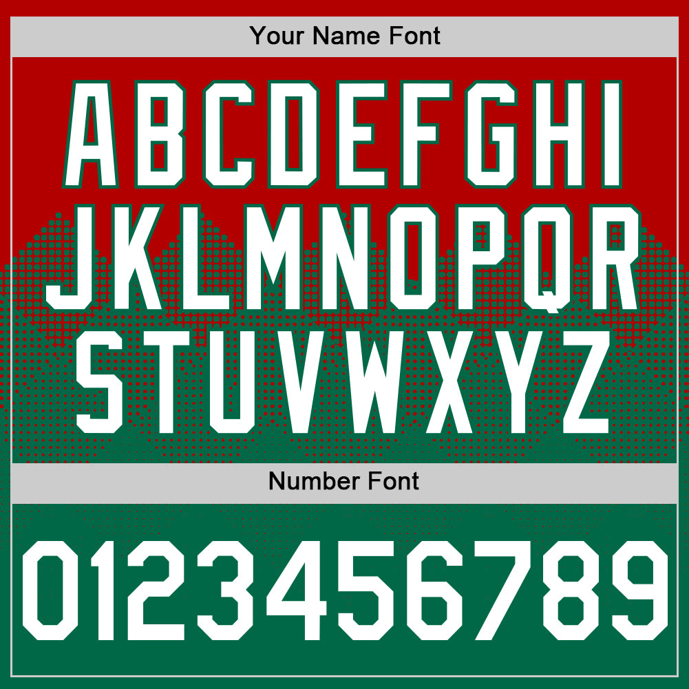 Custom Red White-Kelly Green 3D Pattern Design Gradient Square Shapes Authentic Baseball Jersey - Sky-Custom