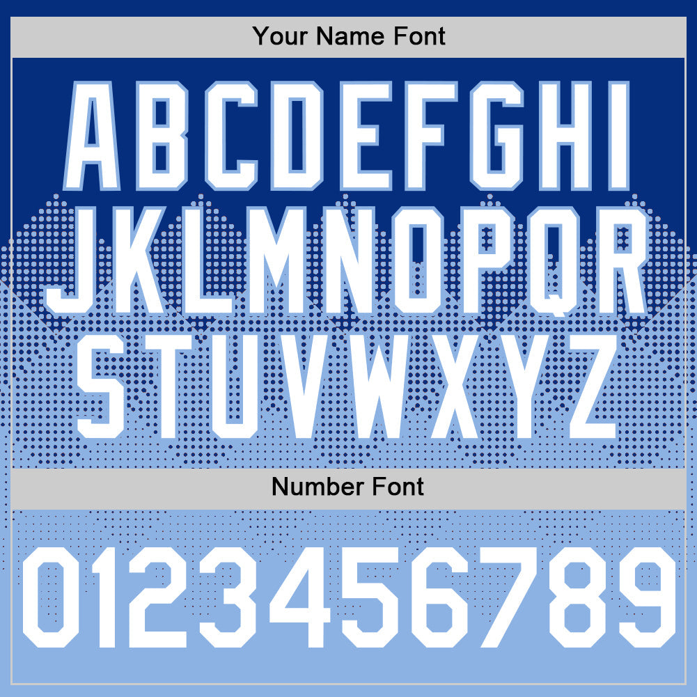 Custom Royal White-Light Blue 3D Pattern Design Gradient Square Shapes Authentic Baseball Jersey - Sky-Custom