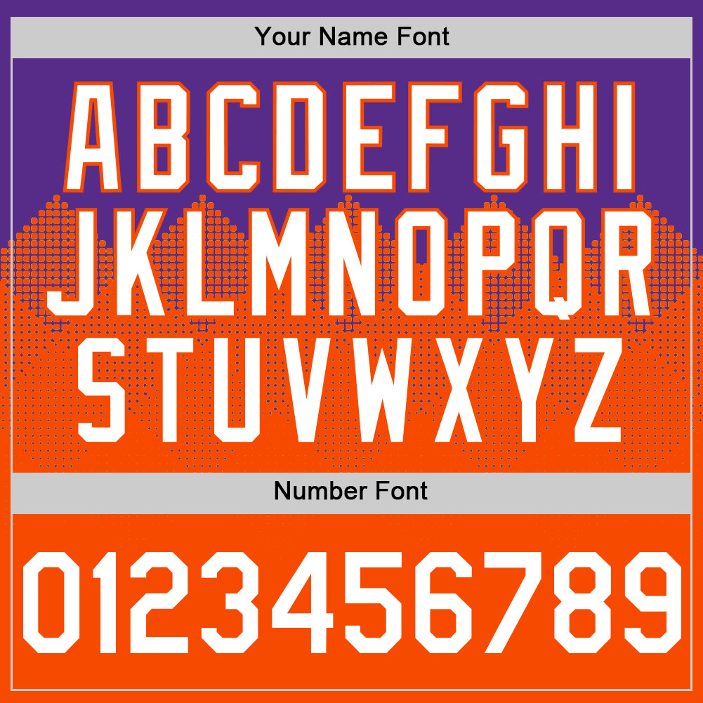 Custom Purple White-Orange 3D Pattern Design Gradient Square Shapes Authentic Baseball Jersey - Sky-Custom