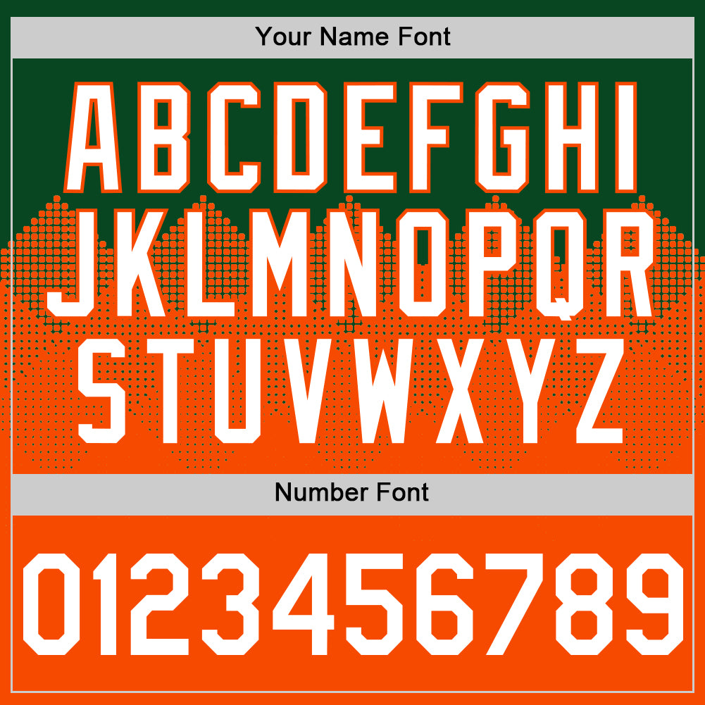 Custom Green White-Orange 3D Pattern Design Gradient Square Shapes Authentic Baseball Jersey - Sky-Custom