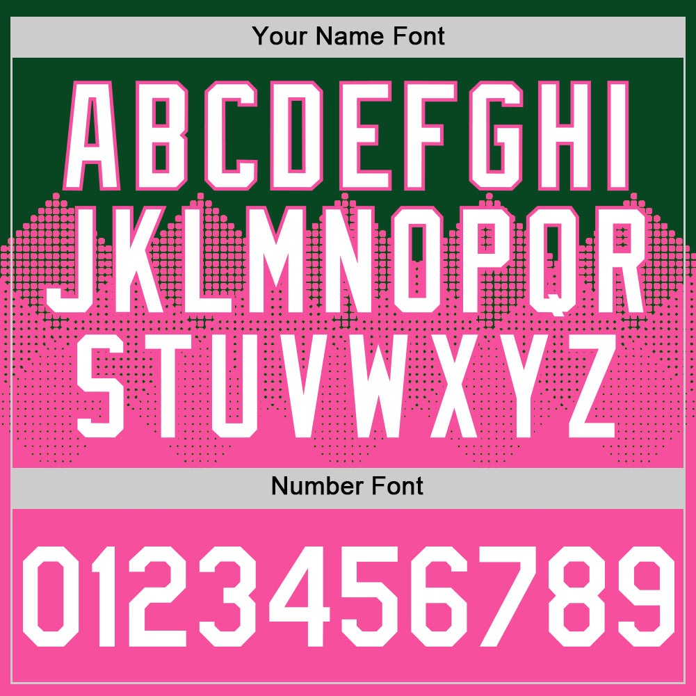 Custom Green White-Pink 3D Pattern Design Gradient Square Shapes Authentic Baseball Jersey - Sky-Custom
