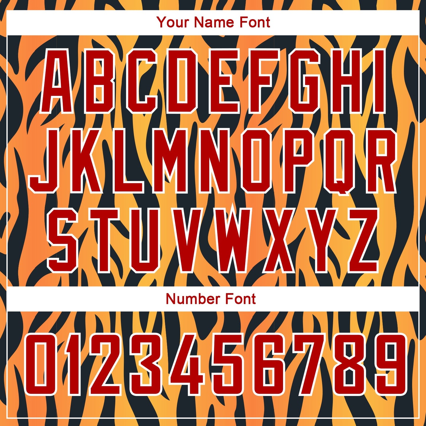 Custom Gold Red-Black 3D Pattern Design Tiger Prints Authentic Basketball Jersey - Sky-Custom