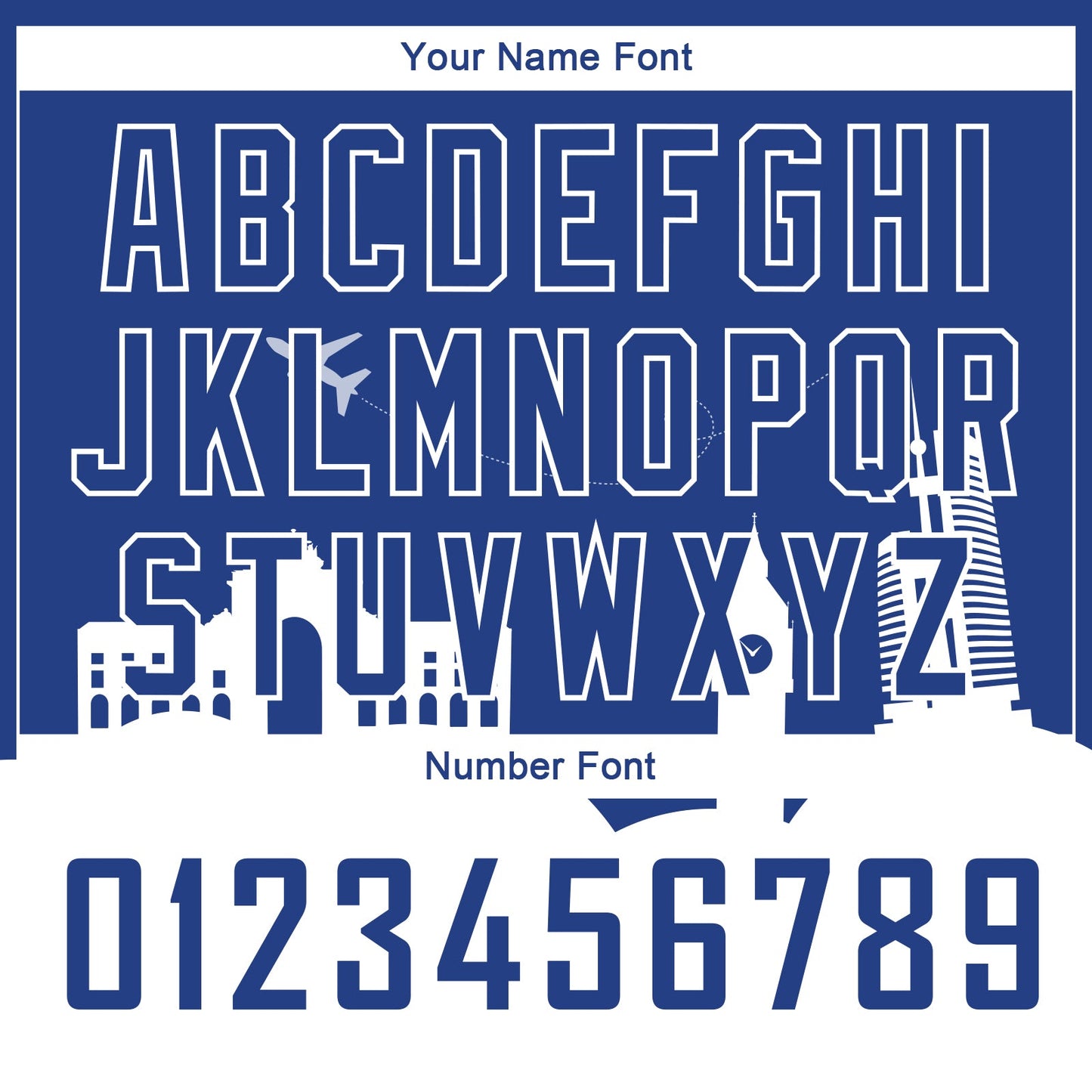 Custom Royal White Holiday Travel Monuments Silhouette Authentic City Edition Basketball Jersey - Sky-Custom