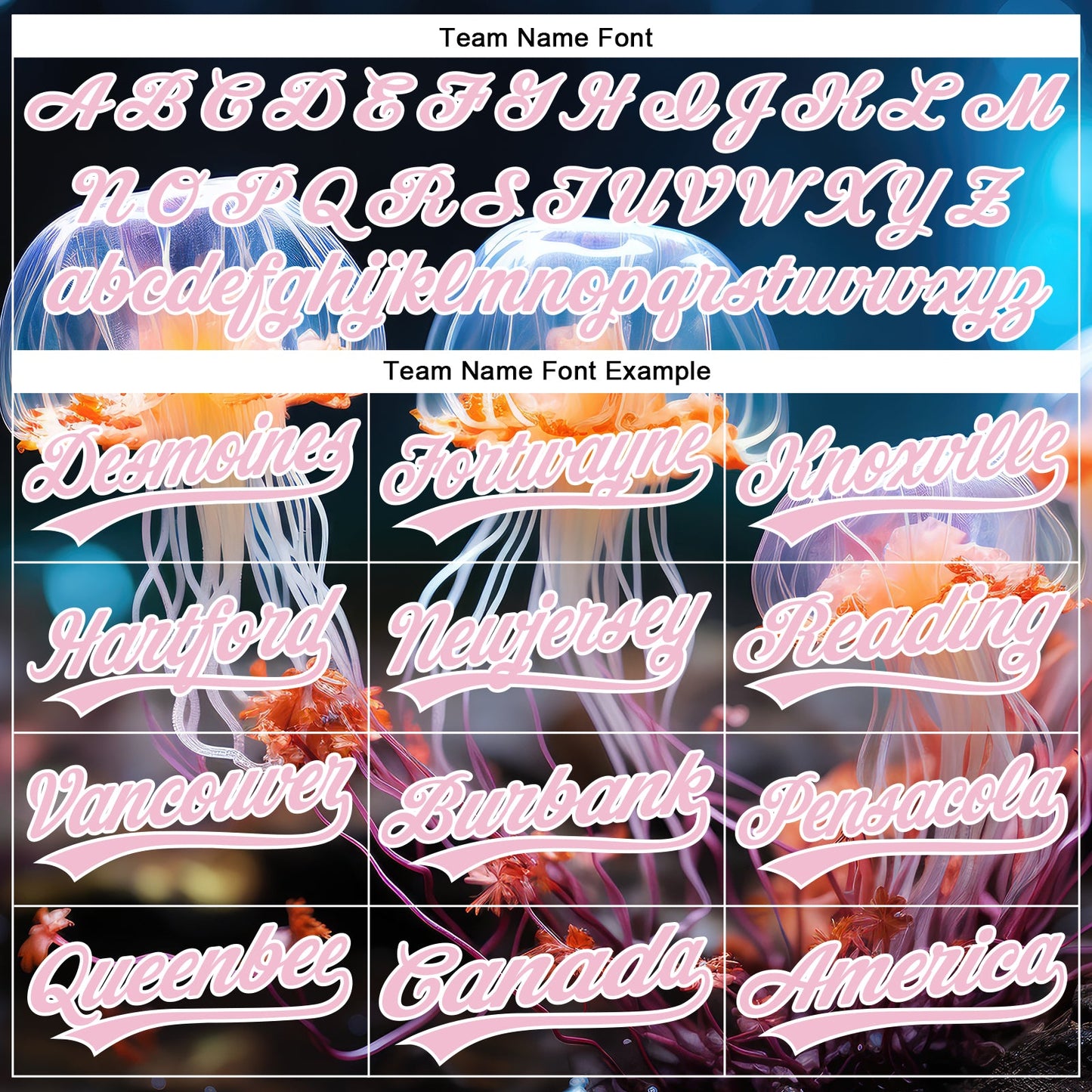 Custom Black Light Pink-White 3D Pattern Design Jellyfish Underwater Life Authentic Baseball Jersey - Sky-Custom