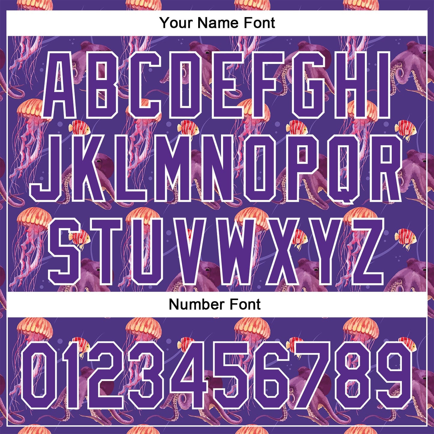 Custom Purple White 3D Pattern Design Jellyfish And Octopus Authentic Baseball Jersey - Sky-Custom