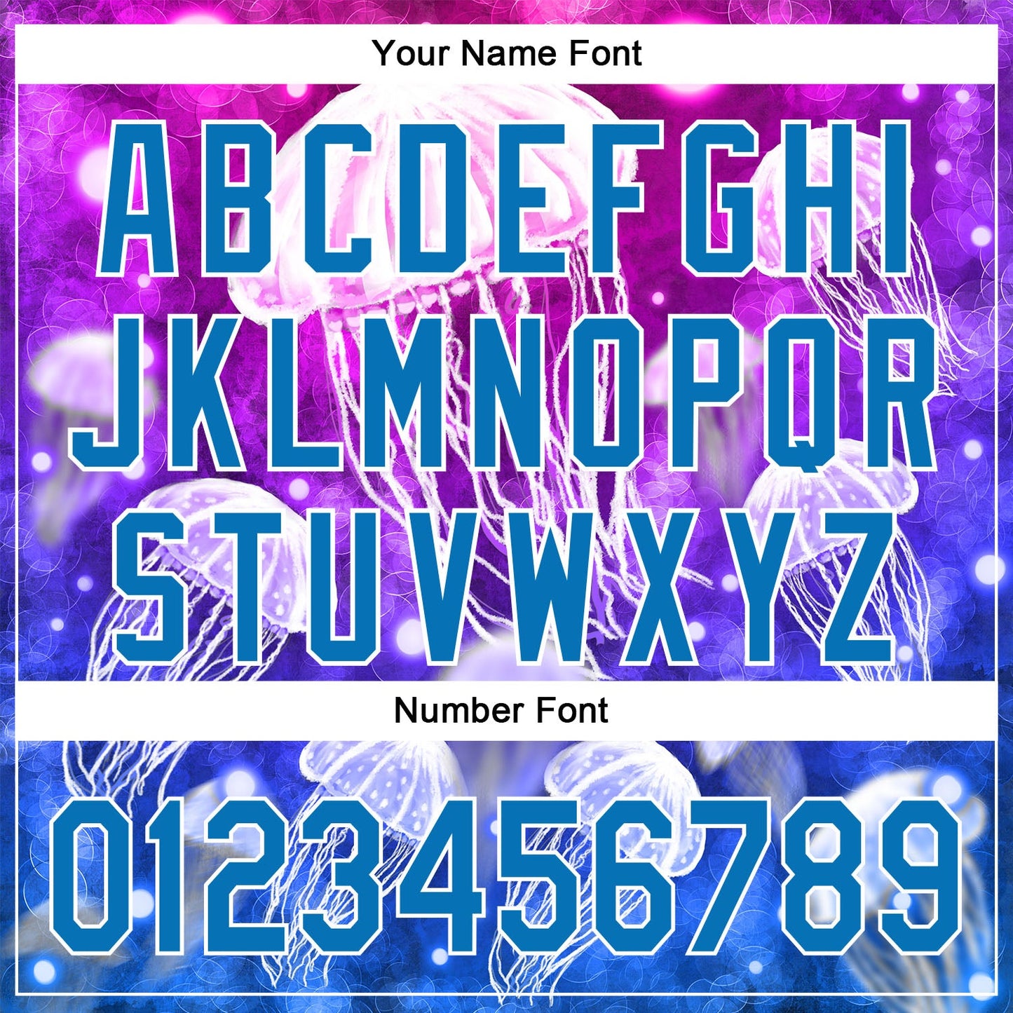 Custom Purple Blue-White 3D Pattern Design Jellyfish Authentic Baseball Jersey - Sky-Custom