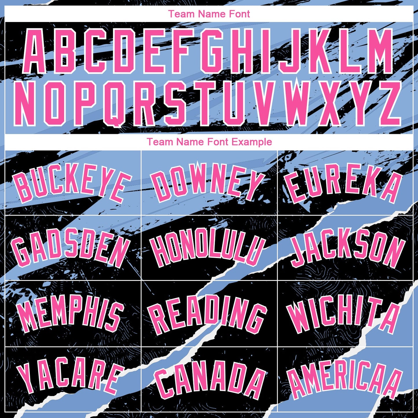 Custom Black Pink-Light Blue 3D Pattern Design Torn Paper Style Authentic Basketball Jersey - Sky-Custom