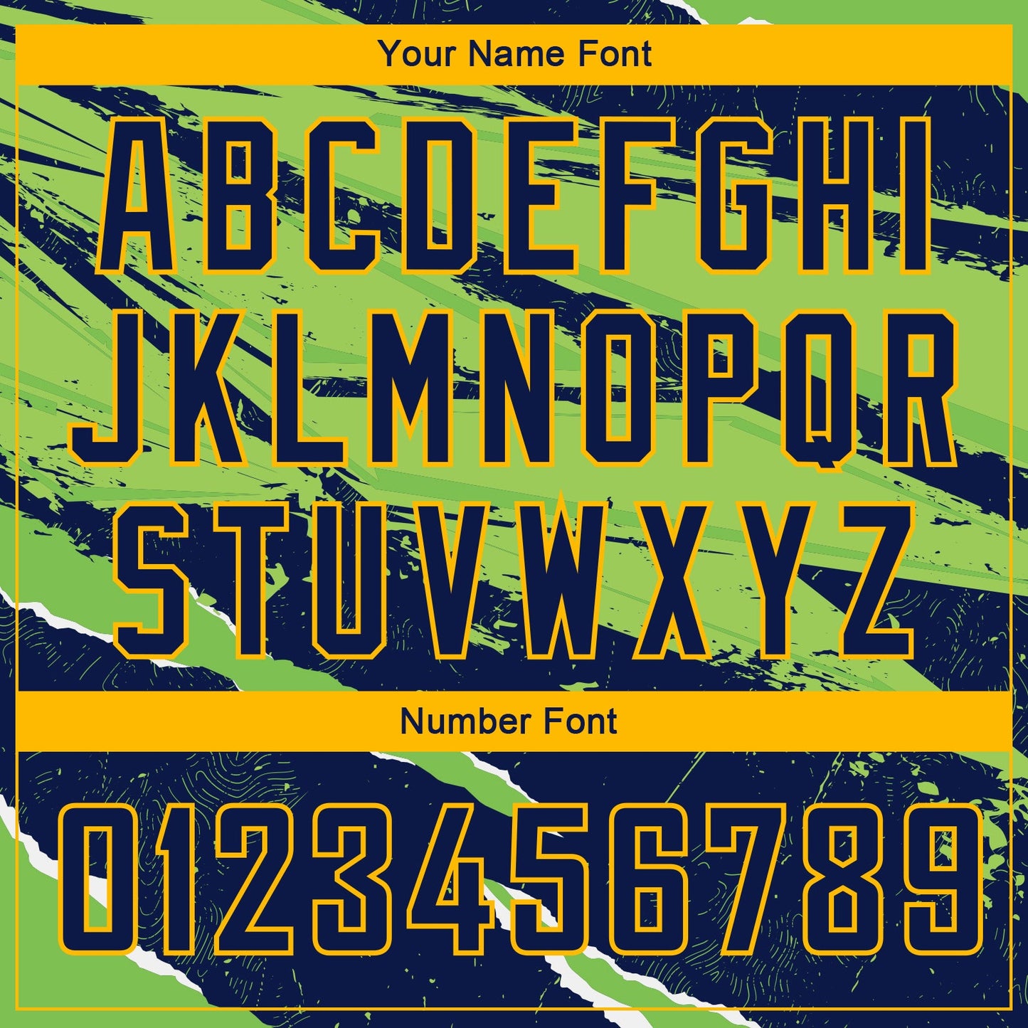 Custom Navy Neon Green-Gold 3D Pattern Design Torn Paper Style Authentic Basketball Jersey - Sky-Custom