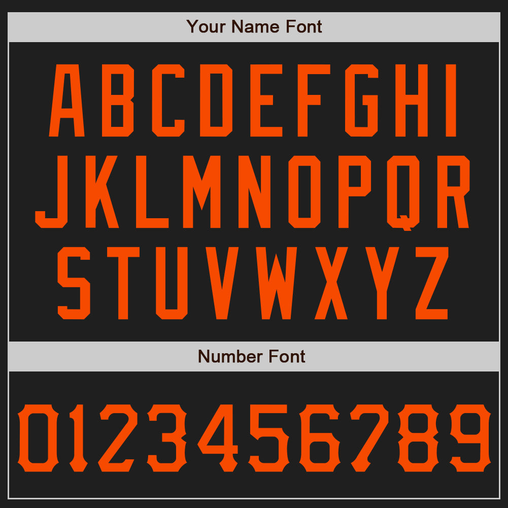 Custom Graffiti Pattern Orange-Black 3D Scratch Authentic Baseball Jersey - Sky-Custom