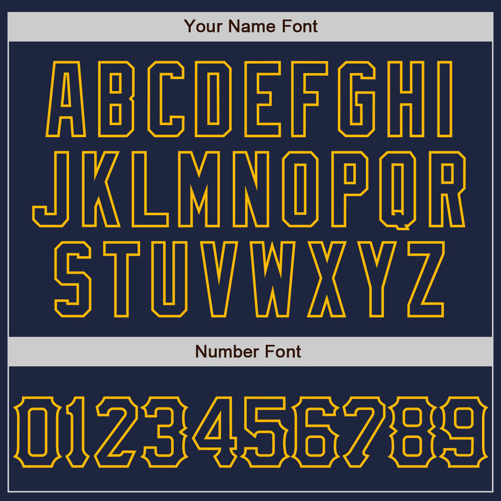 Custom Graffiti Pattern Navy-Gold 3D Scratch Authentic Baseball Jersey - Sky-Custom