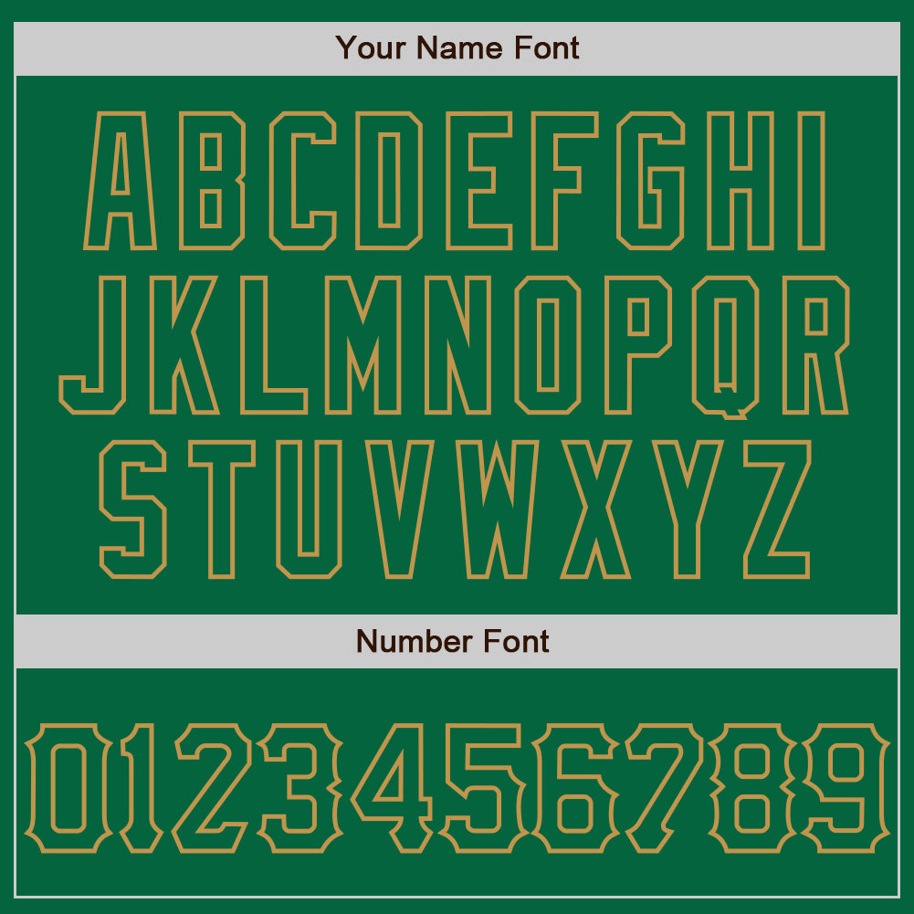 Custom Graffiti Pattern Kelly Green-Old Gold 3D Scratch Authentic Baseball Jersey - Sky-Custom