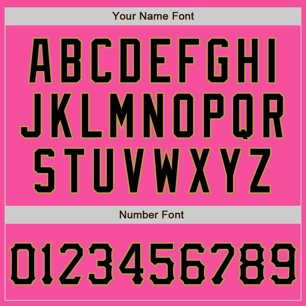 Custom Graffiti Pattern Black Pink-Old Gold 3D Scratch Authentic Baseball Jersey - Sky-Custom