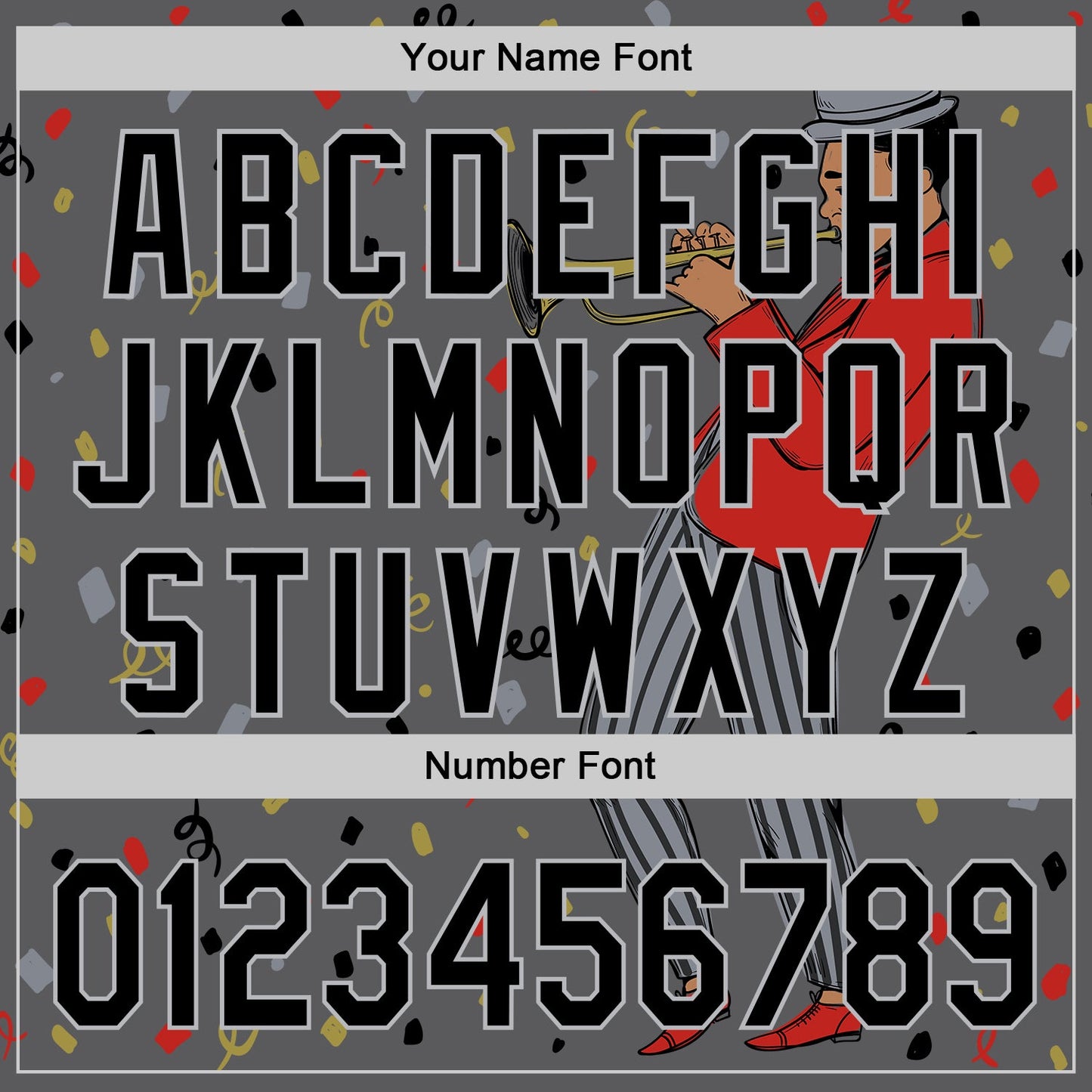 Custom Steel Gray Black-Gray 3D Pattern Jazz Music Authentic Baseball Jersey - Sky-Custom