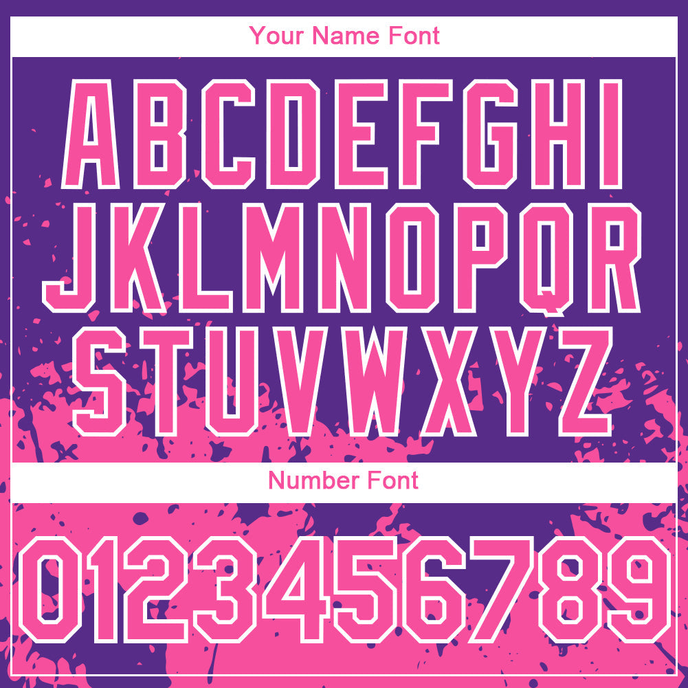 Custom Purple Pink-White 3D Pattern Design Abstract Splash Grunge Art Authentic Baseball Jersey - Sky-Custom